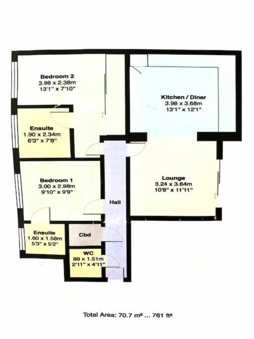 Stunning 2 Bed Apartment, Fabulous Sea View & 2 Minutes To Beach With Parking Μπόρνμουθ Εξωτερικό φωτογραφία